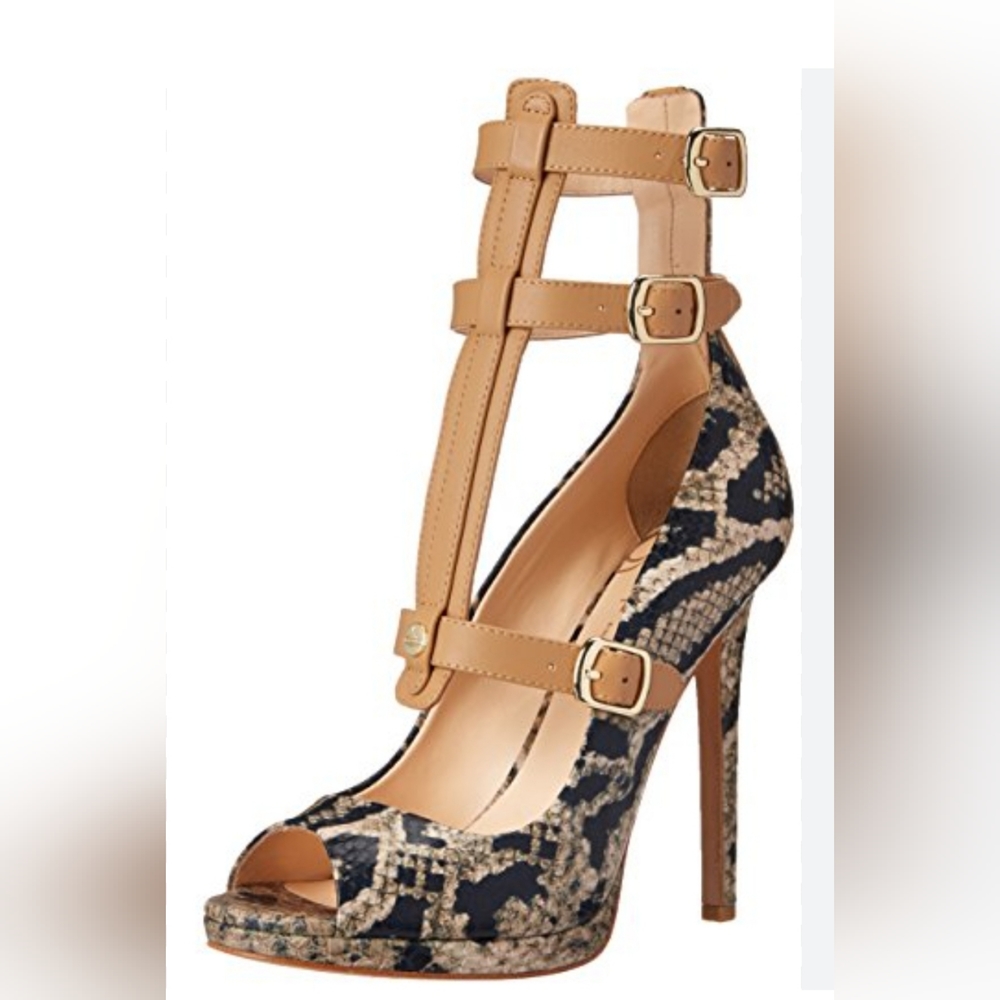 New Vivienne Westwood Dress Pump Snakeskin Ankle Strap Heels Shoes Size (38)